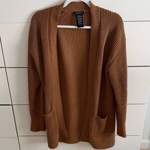 Max Studio Tan Open Front Cardigan